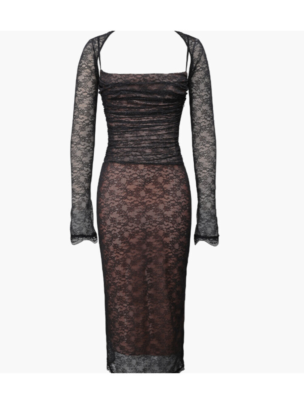 NEW, House of CB Gaia Lace Midi Dress in Black Sz M #MD2593